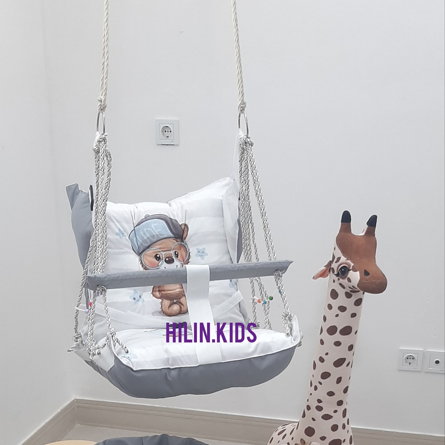 تاب گهواره مخمل کالیفرنیا طرح خرس عینکی