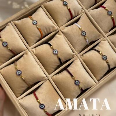 دستبند مارشالی چشمنظر نگینی گرد