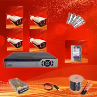   پک 4 دوربین مداربسته دید درشب رنگی برند تاپ ویژن (30 ماه گارانتی)