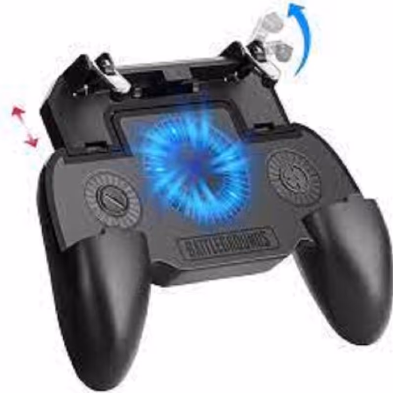 دسته بازی پابجی فن دار SR(دارای پاوربانک 2000میلی آمپری برای شارژ گوشی حین بازی)