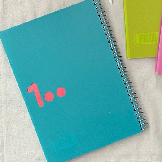 دفتر100برگ سیمی زیبا رنگ سبزآبی