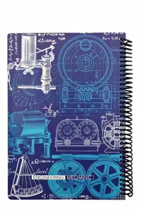 دفتر وزیری 100 برگ  آبی Scientist Mechanic دات نوت dotnote