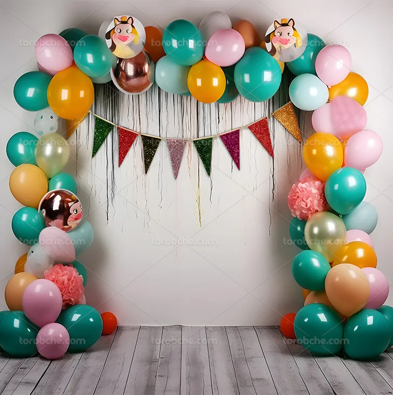 بک دراپ عکاسی تولد با بادکنک | گرافیک با طعم تربچه