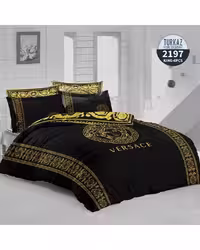 سرویس لحاف روتختی دو نفره 8 تکه دو رو میکرو تنسل گیاهی TURKAZ مدل 2197