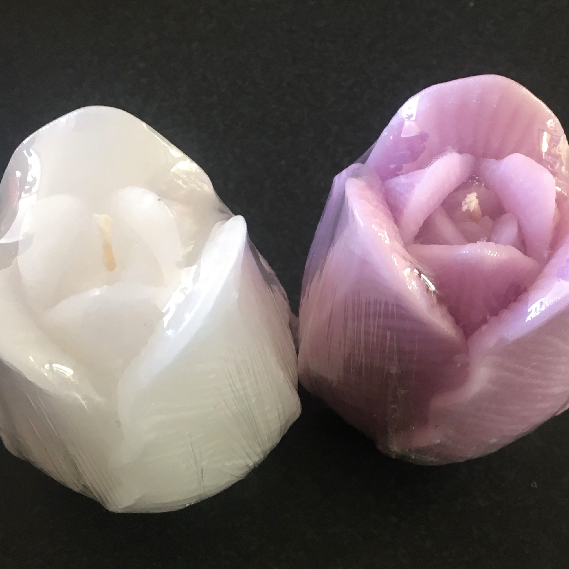 شمع گل رز بزرگ جنس پارافن خالص دکوری مناسب جشن یلدا ولنتاین بدون دود و بو