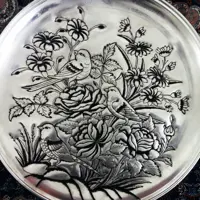 سینی قلمزنی گل و مرغ