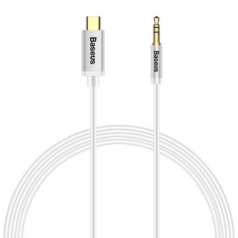 کابل مبدل Type-C به جک 3.5mm باسئوس مدل M01 CAM01 طول 1.2MBaseus M01 CAM01 Type-C To 3.5mm adapter 120cm cable