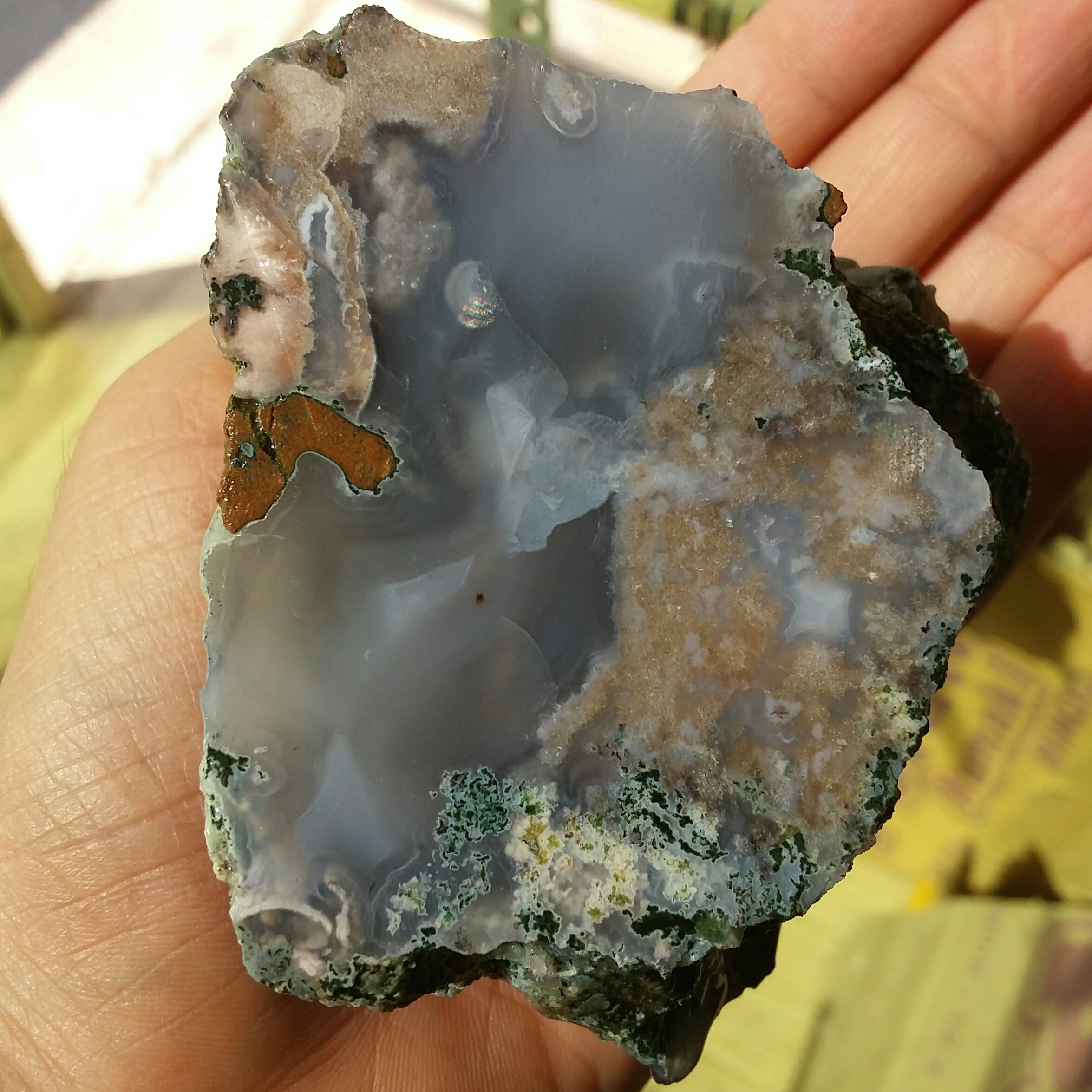 اسلایس سنگ راف عقیق منظره خزه ای بینهایت خااااص محششششر 100 در 100 طبیعی زیبا