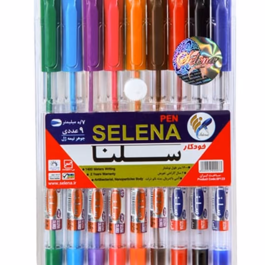 خودکار رنگی9تایی سلنا