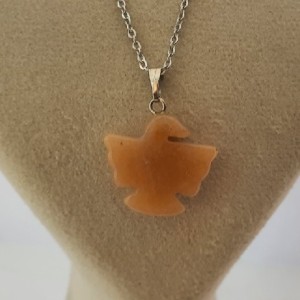 گردنبند اونتورین پرتقالی کد 2ن140 زنانه