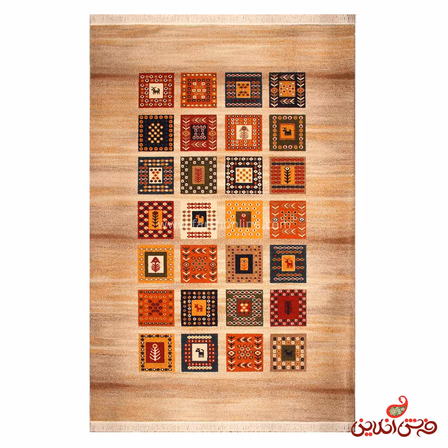 فرش ساوین طرح مهر کرم