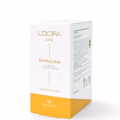 ماسک پودری اسپیرولینا هیدروژلی حاوی سفیده تخم مرغ و کیوتن لدورا کر 12