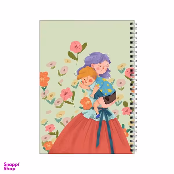 دفتر مشق 50 برگ بامبیلیپ طرح مادر و پسر و گل ها کد 4316349