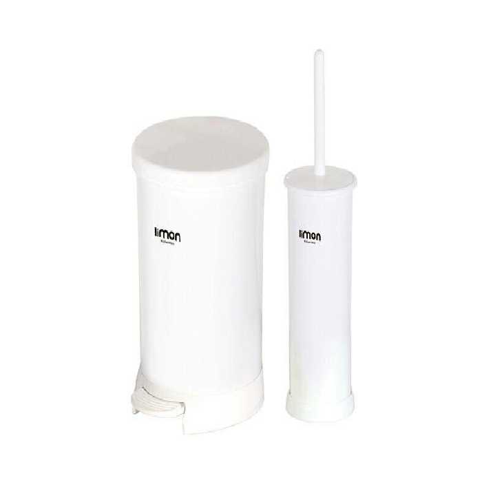 سطل و فرچه گرد درب رنگی لیمون