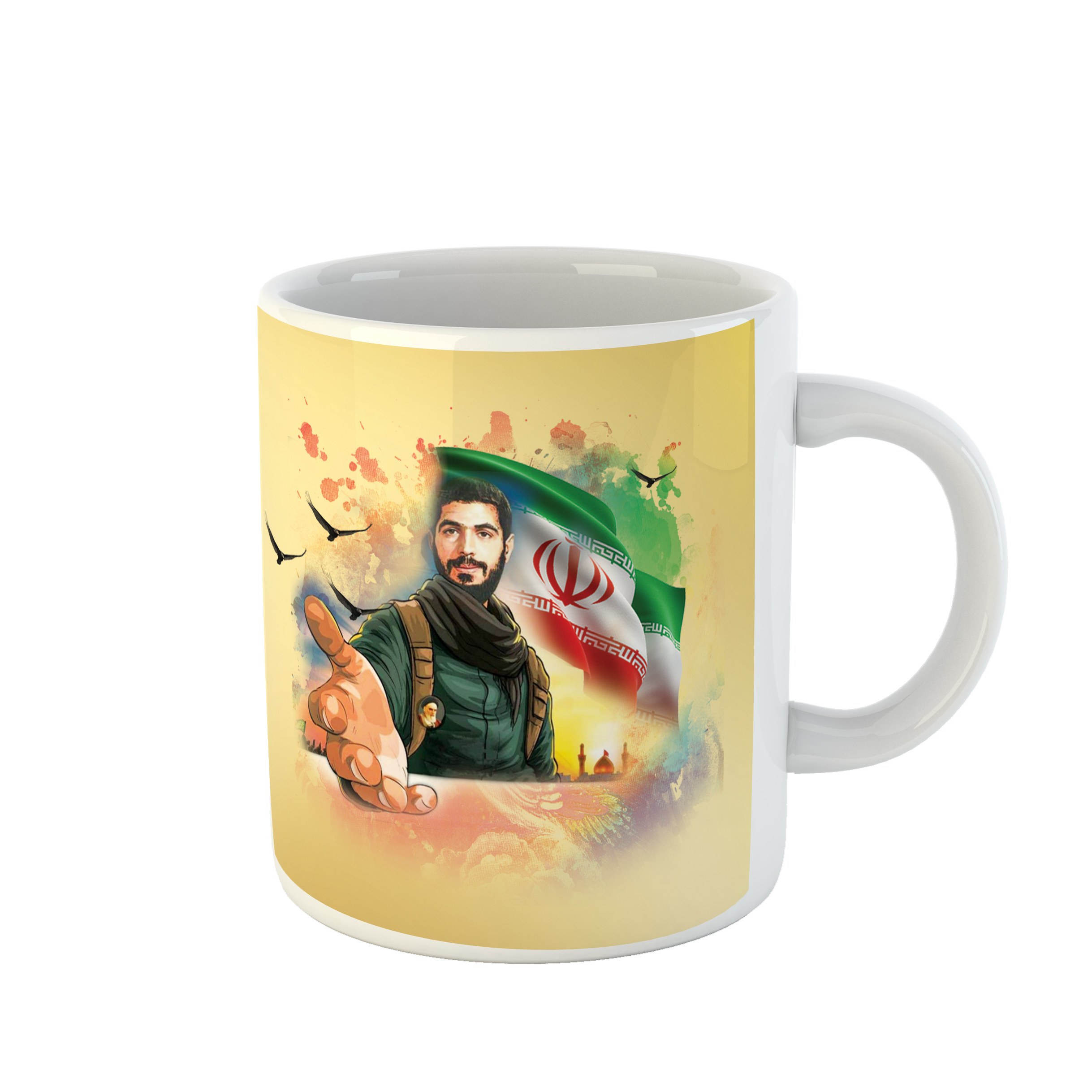 ماگ ساده طرح شهید ابراهیم هادی کد 07