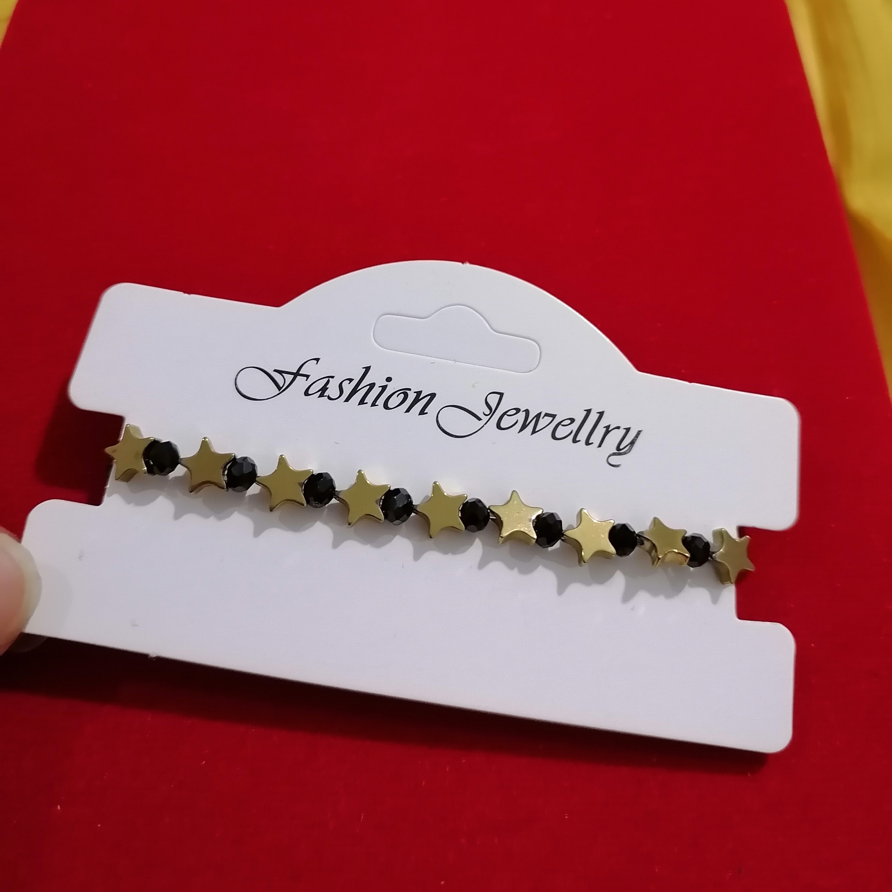 دستبند سنگ حدید طلایی ستاره ای نگاراا 