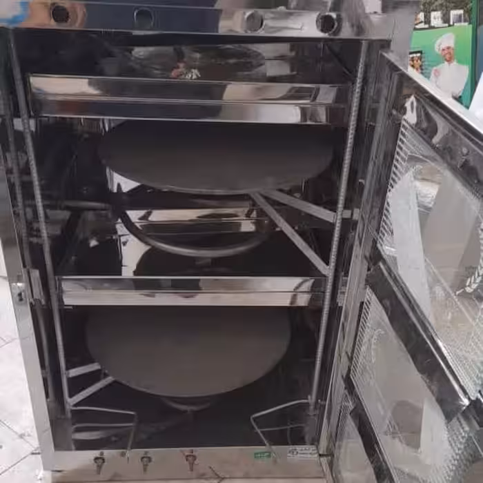 تنورگازی  استیل دوچدن 50 چهارسینی گنبدصنعت (پس کرایه)