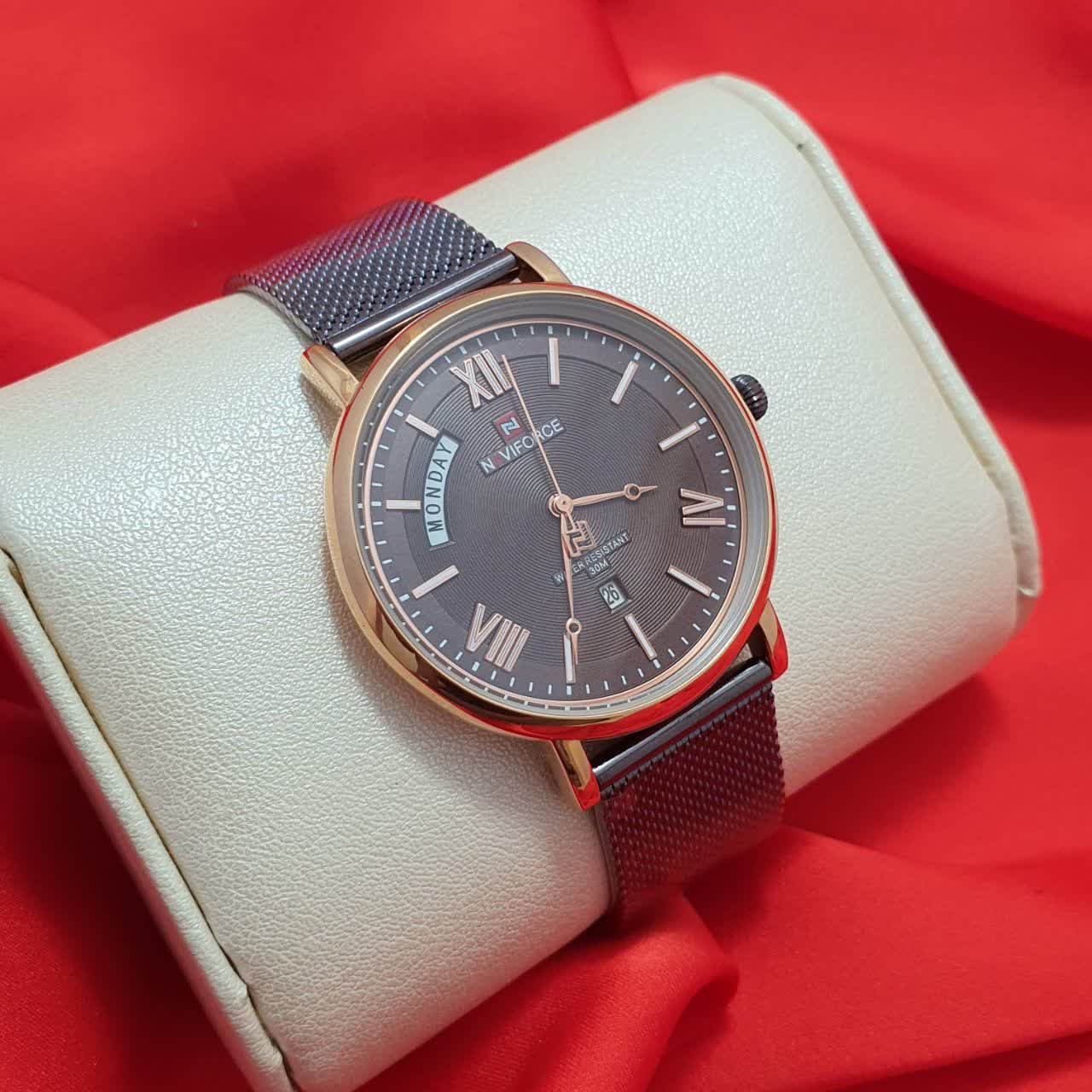 ساعت مچی مردانه ناویفورس اورجینال(بند حصیری اصلی ) Naviforce