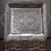 سینی و چای خوری طرح نقره ترنج