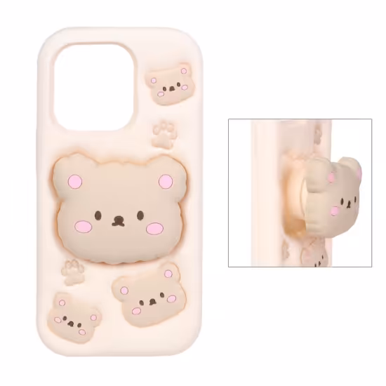 قاب گوشی سیلیکونی عروسکی فانتزی استندشو برای iPhone 14 Pro / iPhone 15 pro