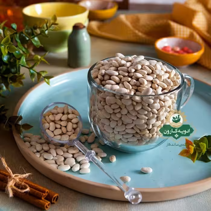 لوبیا سفید سورت شده ممتاز (800گرم) کارون