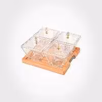 اردور خوری مربع دربدار پایه چوبی 4 عددی لیمون کد 2243