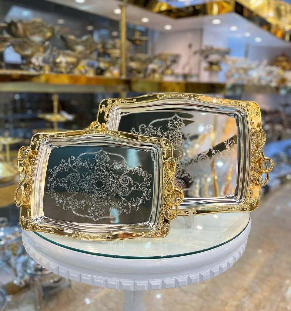 سینی استیل 2تیکه خارجی