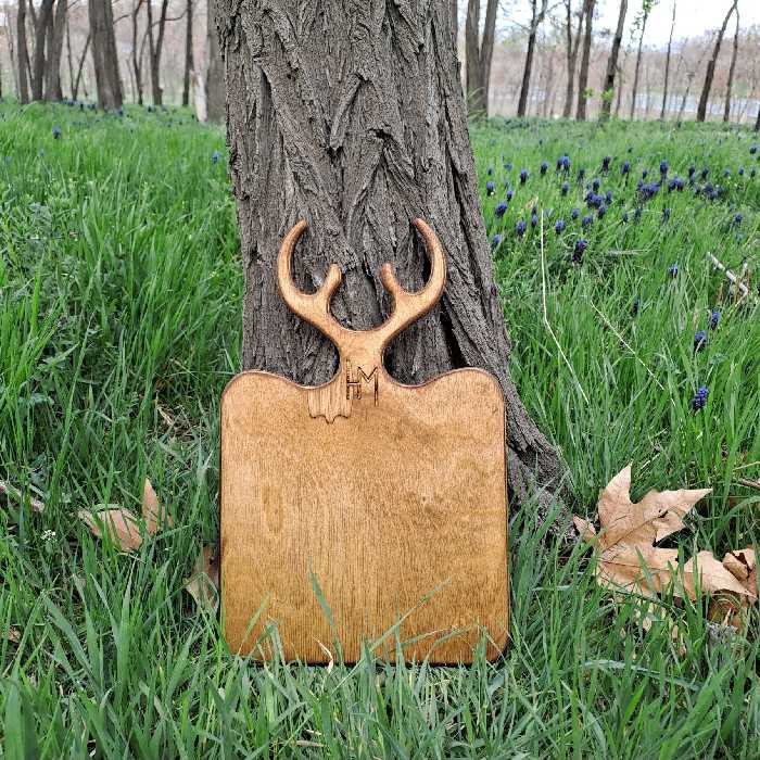 تخته سرو و تخته گوشت طرح گوزن ضد آب ابعاد  25در25 سانت سایز دو