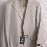 کت و شلوار مردانه رنگ نخودی سایز 48 