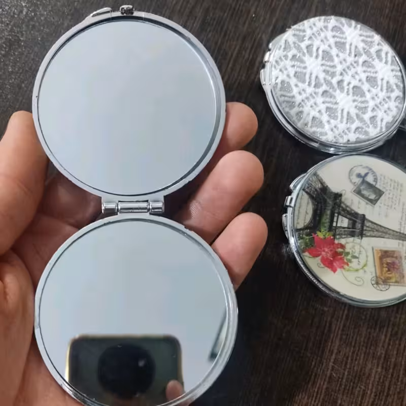 آینه تاشو دوطرفه مربع و دایره(ارسال رایگان)