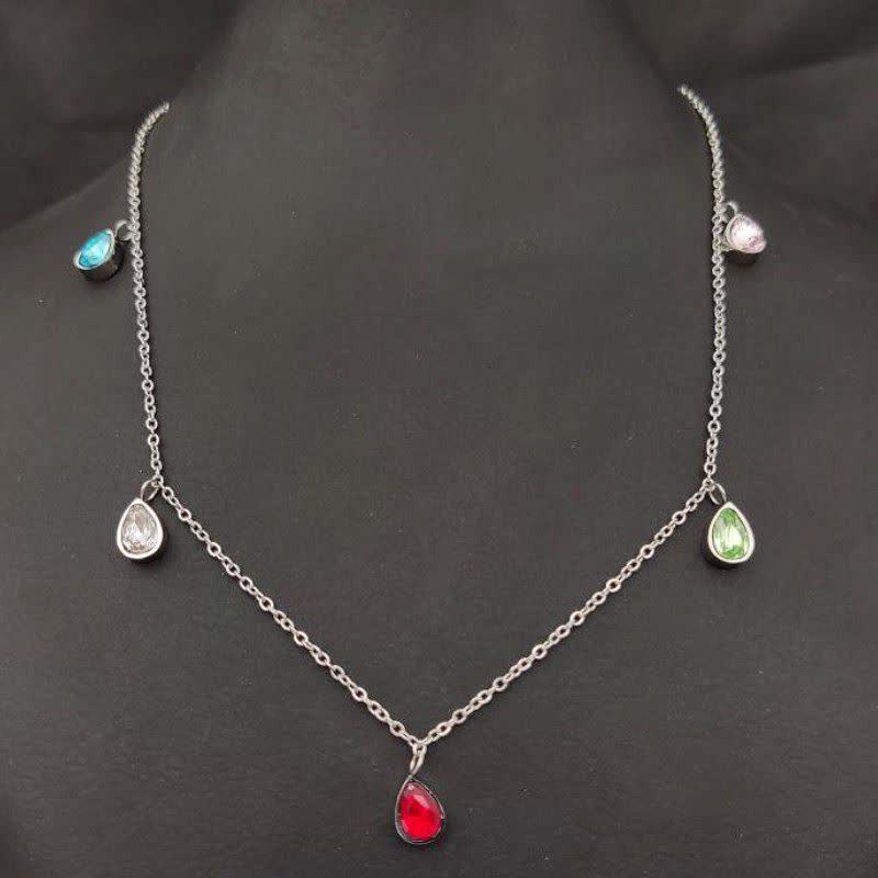 گردنبند استیل زنانه رنگ ثابت ضد حساسیت مدل 8233