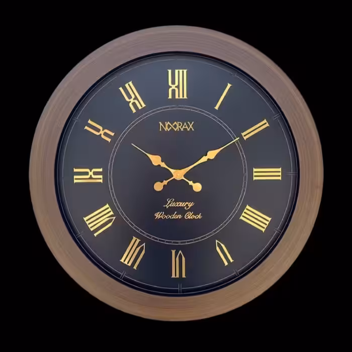 ساعت دیواری چوبی (واناچای)4121 زمینه مشکی  قطر 90 و  سفارش در رنگ طوسی و سفید( هزینه ارسال به صورت پس کرایه می باشد) 