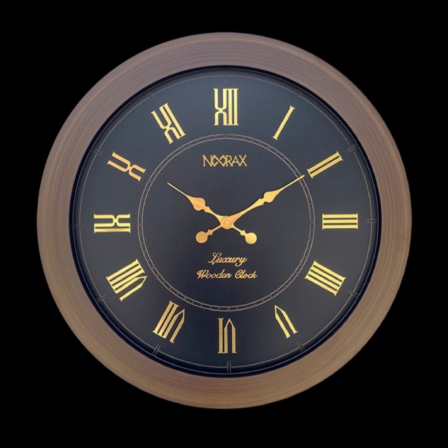 ساعت دیواری چوبی (واناچای)4121 زمینه مشکی  قطر 90 و  سفارش در رنگ طوسی و سفید( هزینه ارسال به صورت پس کرایه می باشد) 