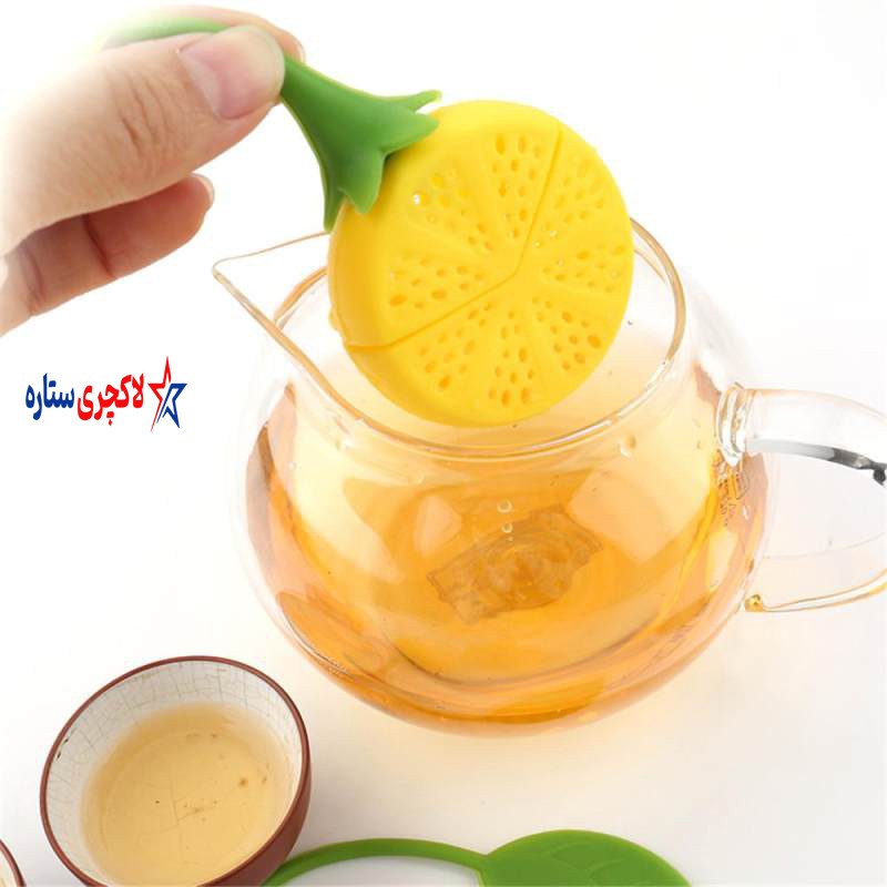 دمنوش ساز سیلیکونی لیمو کد W257-8 دو رنگ لیمویی و نارنجی