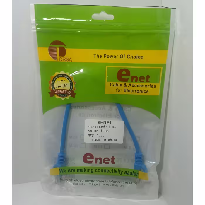 کابل 30 سانت شبکه cat 5E enet