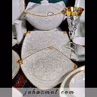 سرویس چینی پردیس طرح صحرا 105 پارچه کد 2046