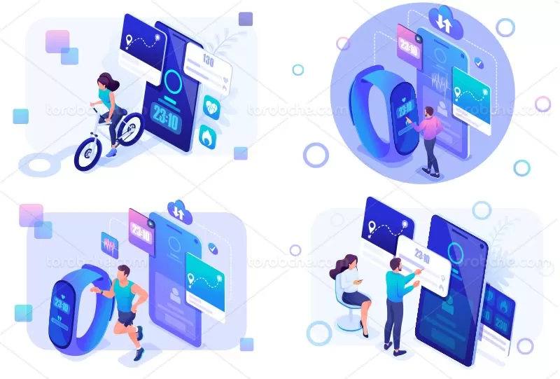 وکتور اپلیکیشن ورزشی | گرافیک با طعم تربچه