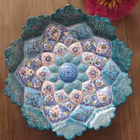 بشقاب مینا پرداز سایز 20 سانتی مدل ستاره