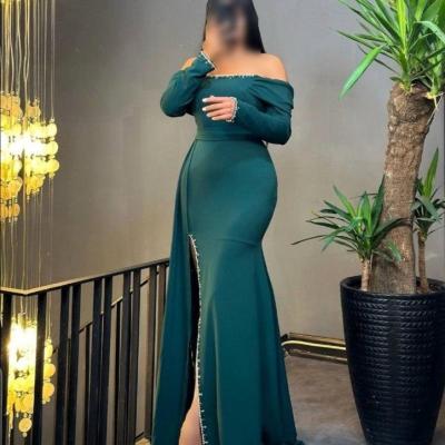 پیراهن شب زنانه کرپ مدل لباس مجلسی مرواریددوزی