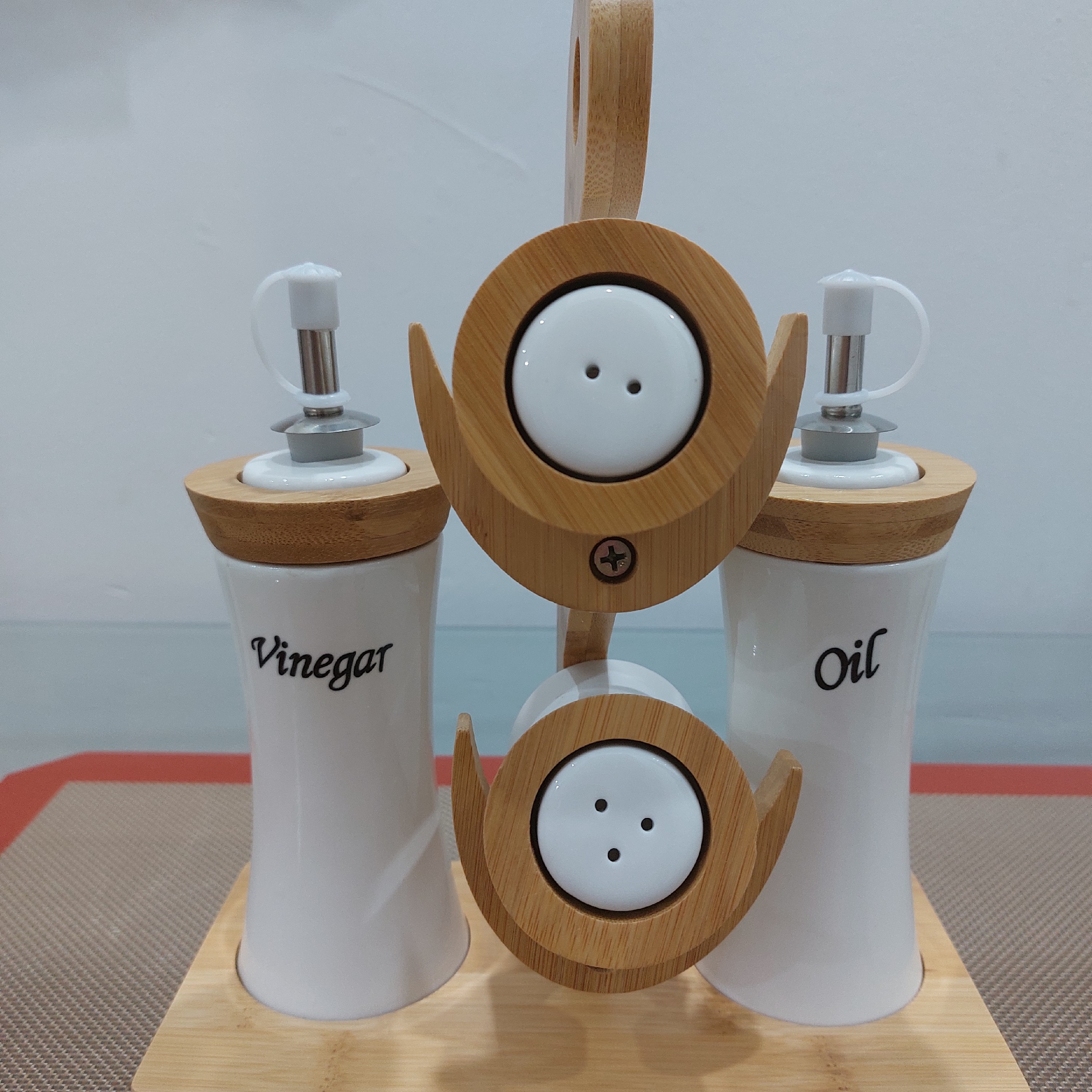 ست جای آبلیمو و روغن و نمک و فلفل برند معتبر وگاتی