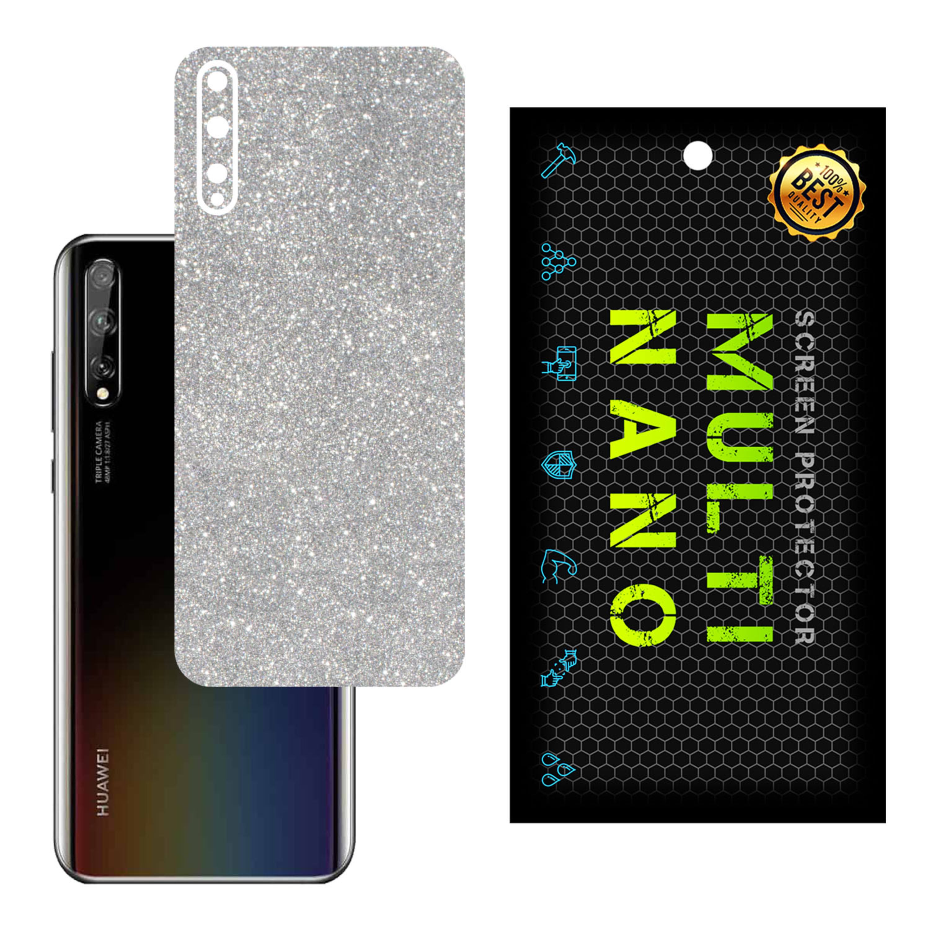 برچسب پوششی MultiNano مدل X-G1F-Silver برای پشت موبایل هوآوی Y8P