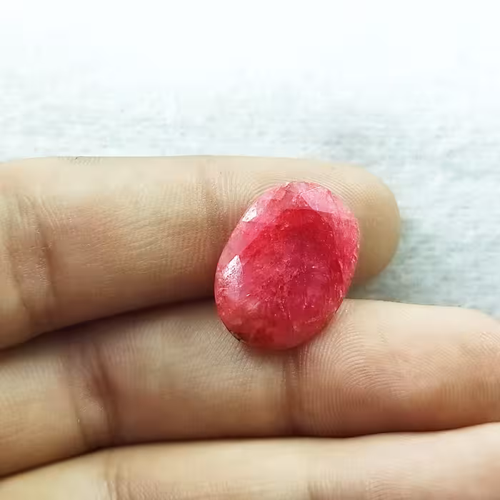 سنگ یاقوت سرخ طبیعی مدل بیضی کد 11590071