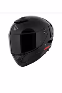 کلاه کاسکت موتورسیکلت مشکی THUNDER4 SV SOLID A1 با منظره یاب شفاف روشن MT
