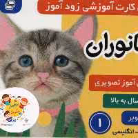 فلش کارت آموزشی زودآموز (جانوران 1) (2زبانه گلاسه)
