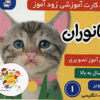 فلش کارت آموزشی زودآموز (جانوران 1) (2زبانه گلاسه)