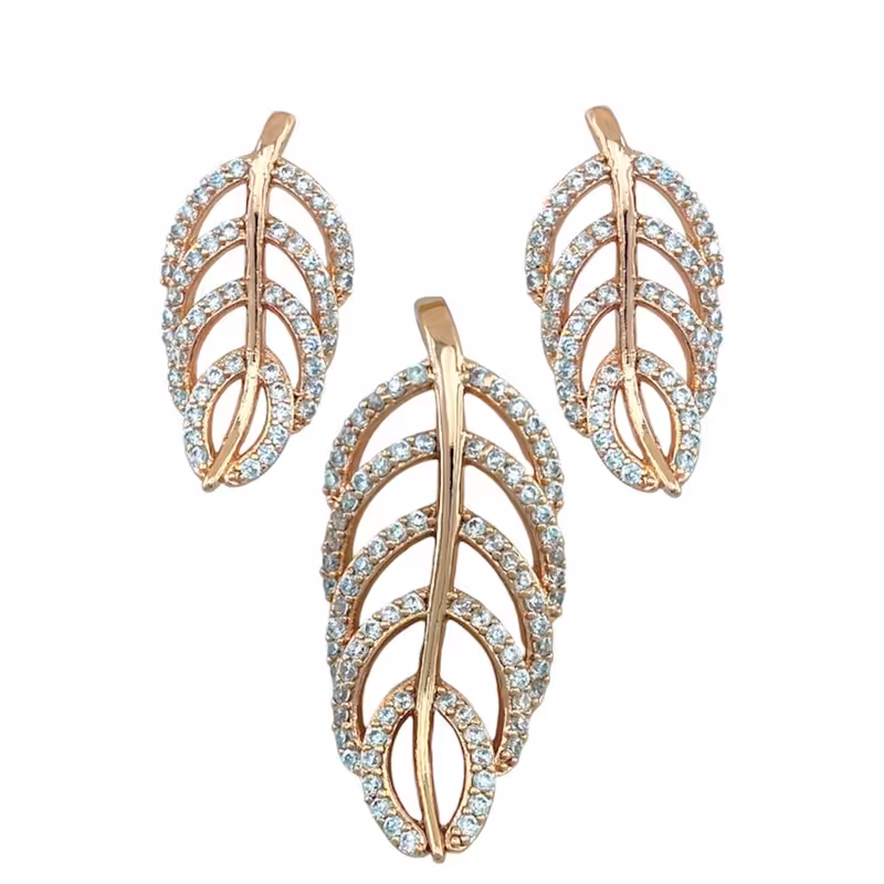 نیم ست زنانه - ژوپینگ  -طرح برگ - مدل THS-52