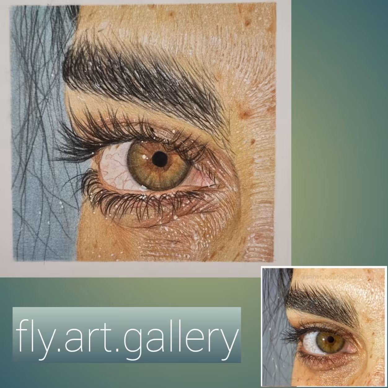 سفارش نقاشی چهره و تابلوهای تزئینی مدادرنگی هایپر رئال در ابعاد A4