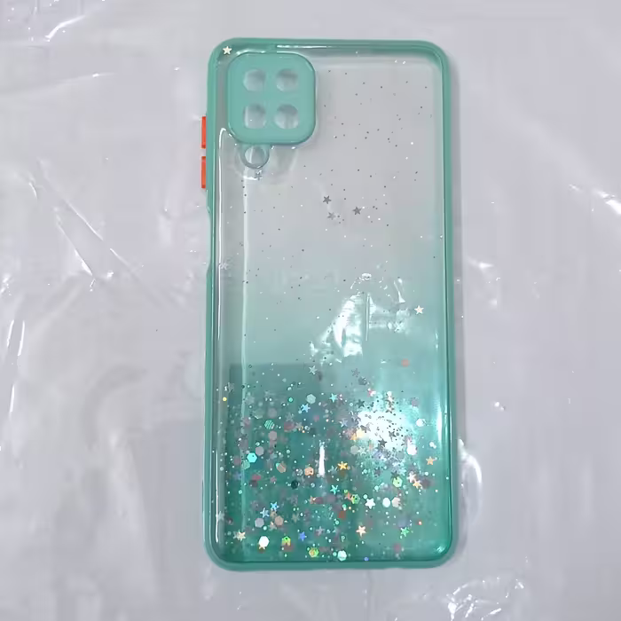 گارد محافظ samsung A12 دور سیلیکونی طرح دار دارای محافظ لنز