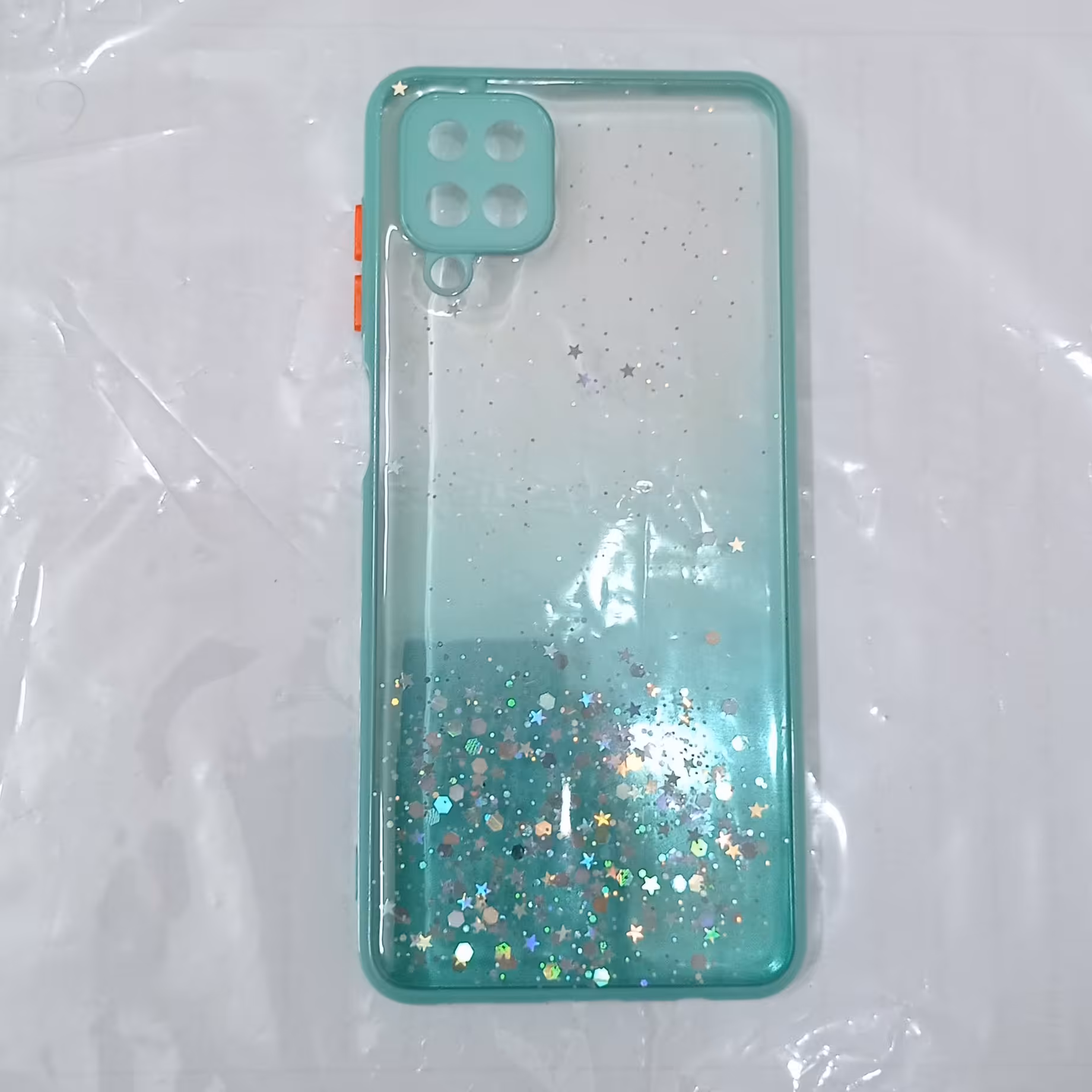 گارد محافظ samsung A12 دور سیلیکونی طرح دار دارای محافظ لنز