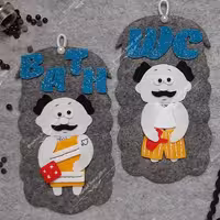 پک دوتایی نماد سرویس بهداشتی عروس و داماد نمدی